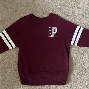 Pink Victoria’s Secret maroon sweatshirt